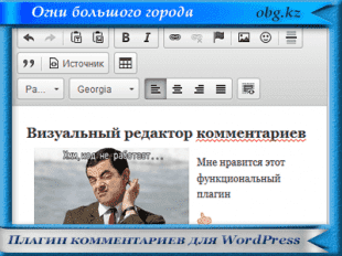 Редактор комментариев для WordPress https://obg.kz